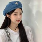 Triangle Denim Beret