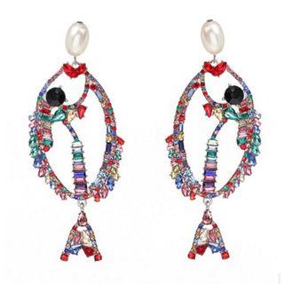 Rhinestone Mermaid Dangle Earring