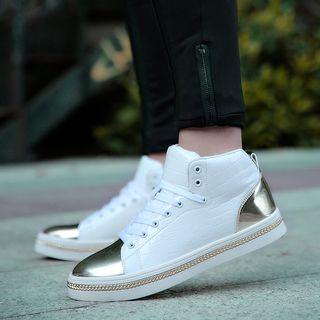 Chain-trim High-top Sneakers