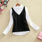 Knit Camisole Top / Long-sleeve Shirt / Set: Knit Camisole Top + Long-sleeve Shirt