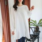 Ruffle-hem Sweatshirt Dress