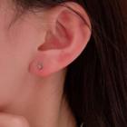 Set Of 4: Rhinestone Ear Stud Set Of 4 - Silver - One Size
