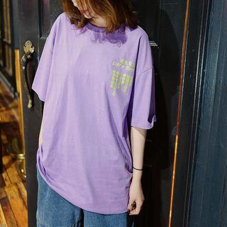 Couple Lost In Tokyo Print T-shirt