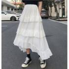 Plain Layer Midi Skirt