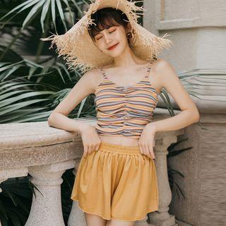 Set Of 3: Swim Shorts + Bikini Top + Swim Pants