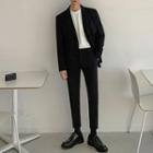 Set Of 2: Long-sleeve Blazer + Dress Pants