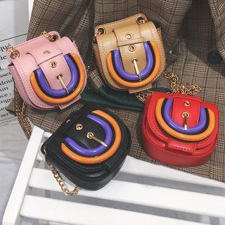 Chain Strap Buckled Mini Crossbody Bag