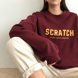 Couple Crew-neck Letter-print Pullover