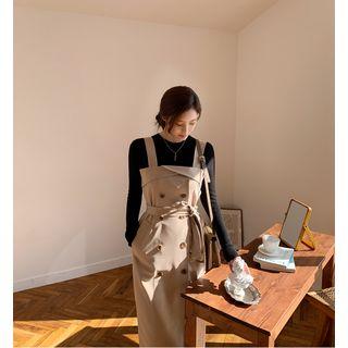 Sleeveless Midi Trench Dress