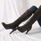 Stiletto-heel Pleather Tall Boots