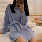 Asymmetrical Buckled Shirtdress
