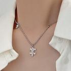 Puzzle Pendant Stainless Steel Choker Silver - One Size