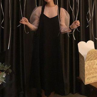 Organza Blouse / Tie-back Jumper Dress
