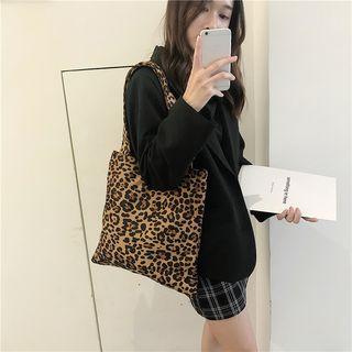 Leopard Print Tote Bag Curcumin - One Size