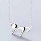 925 Sterling Silver Cat Pendant Necklace S925 Sterling Silver Pendant Necklace - One Size