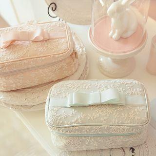 Embroidered Lace Makeup Pouch
