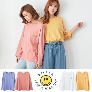 Long Sleeve Print Loose T-shirt