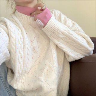 Long-sleeve Top / Mock-neck Sweater