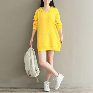 Hoop Detail Hoodie Dress