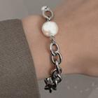 Freshwater Pearl Stainless Steel Bracelet White & Silver - One Size