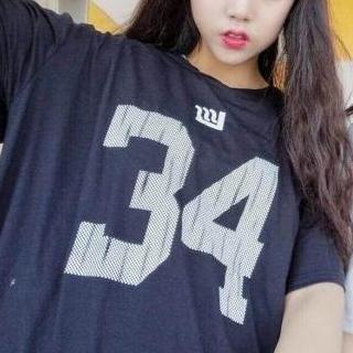 Number Print Elbow Sleeve T-shirt