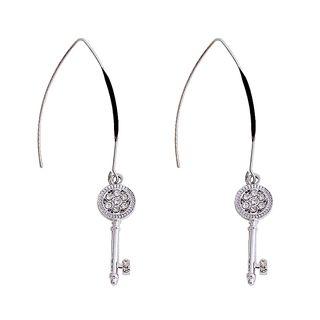 Rhinestone Key Dangle Earring