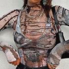Long-sleeve Abstract Print Mesh Fitted Top