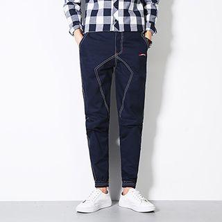 Contrast Stitching Harem Pants