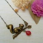 Forest Squirrel Necklace Copper - One Size