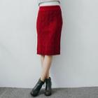 Cable Knit Midi Skirt