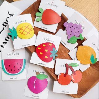 Faux Leather Fruit Hair Clip