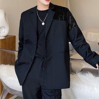 Sequined Panel Blazer