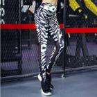 Zebra Pattern Sport Training Pants