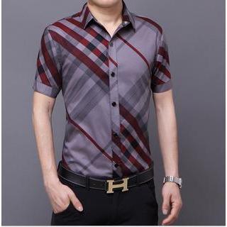Short-sleeve Pattern Shirt