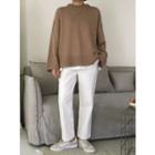 Straight-cut Wide-leg Chino Pants