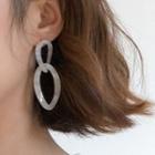 Irregular Acetate Hoop Earring Gray - One Size