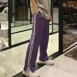 Sequined Straight-cut Pants