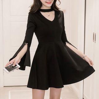 Halter  Mini Shirtdress