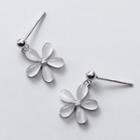 925 Sterling Silver Flower Dangle Earring S925 Silver - 1 Pair - Earrings - One Size