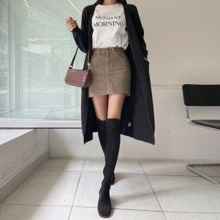 Raglan Open-front Long Cardigan