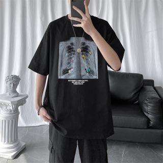 Short-sleeve X-ray Print T-shirt