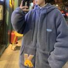 Applique Fleece Zip-up Hoodie