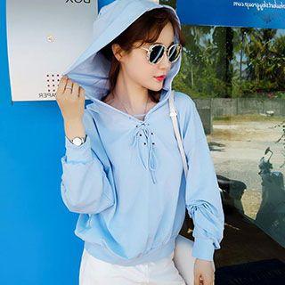 Lace Up Front Hoodie