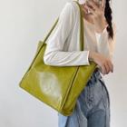 Faux Leather Tote Bag Avocado Green - One Size