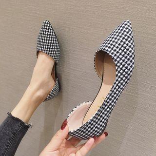 Houndstooth Pointed Flats