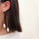 Double Faux-pearl Tassel Drop Earrings As Figure - One Size