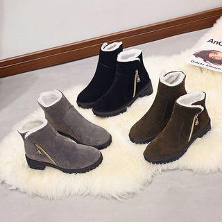 Zip Ankle Snow Boots