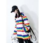 Rainbow Stripes Oversize T-shirt Rainbow - One Size