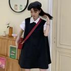 Short-sleeve Shirt / Sleeveless Pinafore Dress