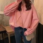 Plain Blouse Pink - One Size